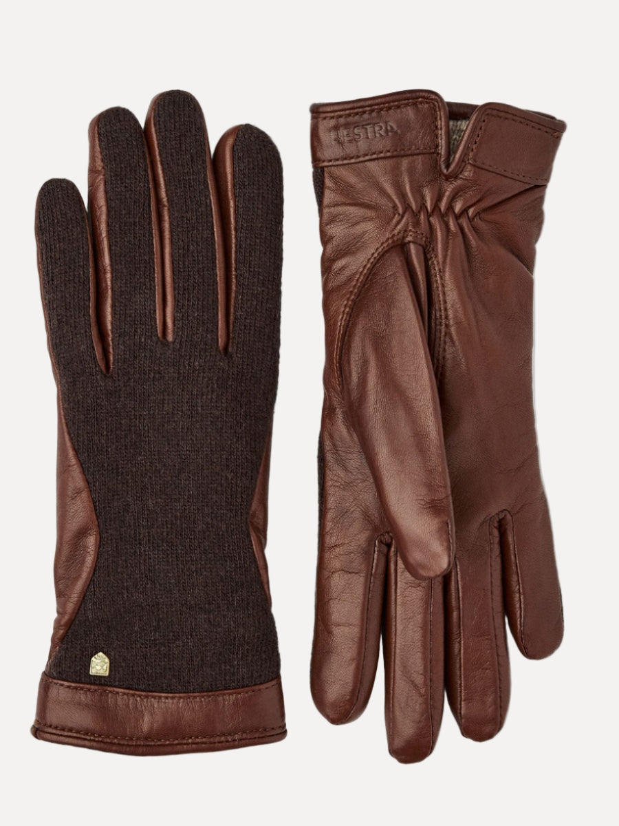 Hestra - Women's Saga Hairsheep Wool Tricot Glove Gloves Hestra Espresso / Chestnut 6 