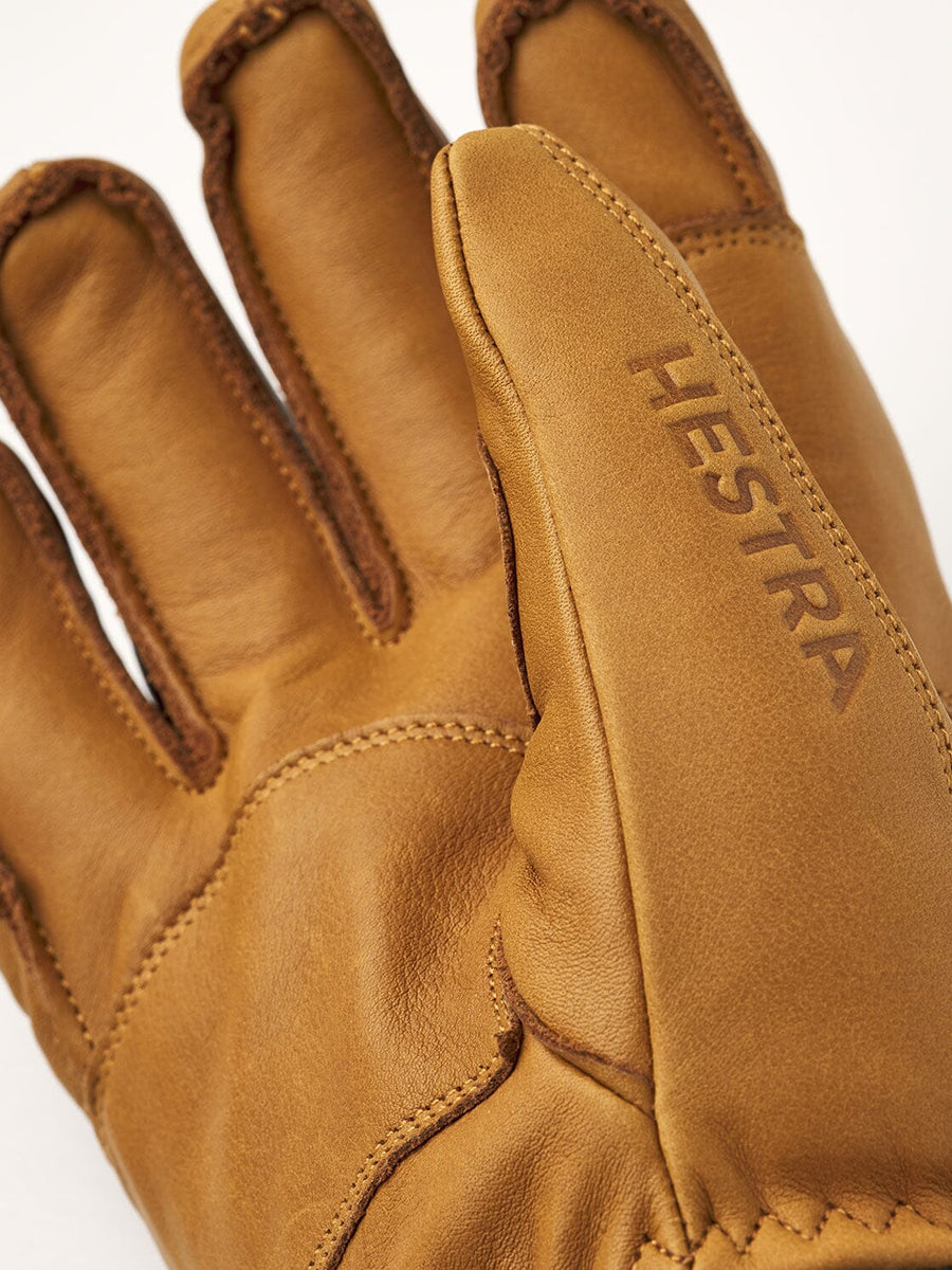 Hestra Leather Fall Line 5-finger ski glove detail