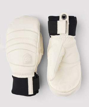 Leather Fall Line Mitten Gloves Hestra Almond White / Almond White 6 