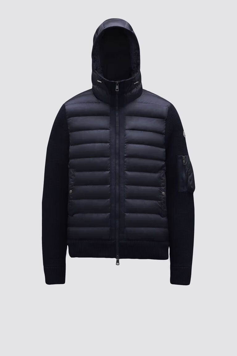 Men's Padded Wool Hoodie Jackets Moncler 