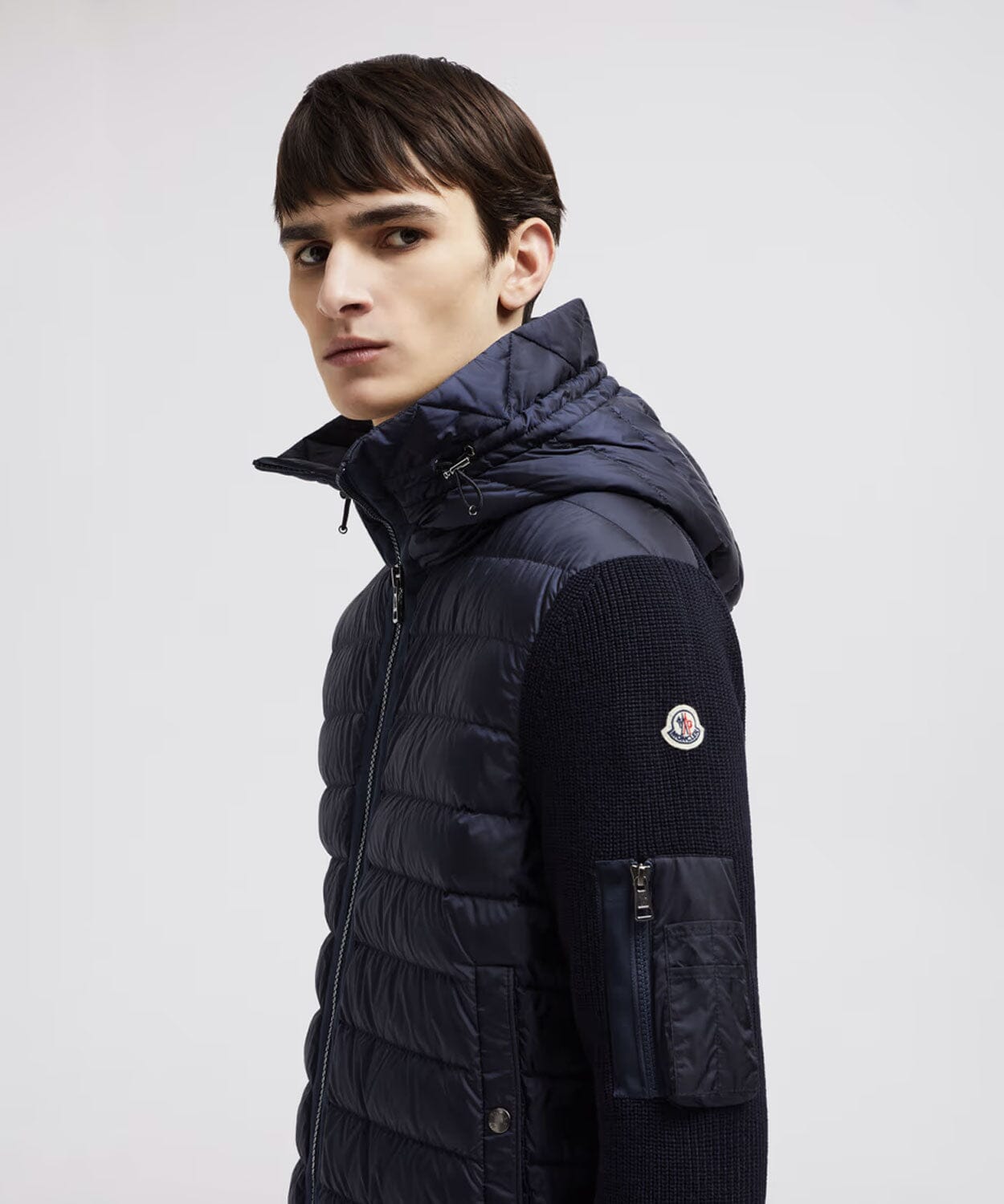 Men's Padded Wool Hoodie Jackets Moncler 