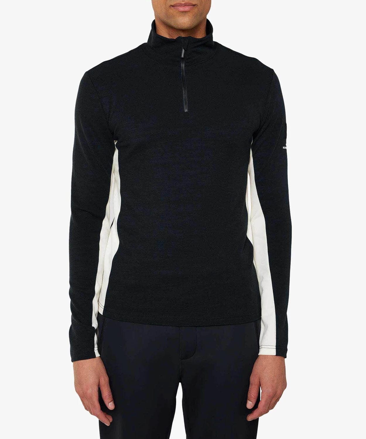 Men's Voss 1/4-Zip Base Layers | Thermals We Norwegians Black L 