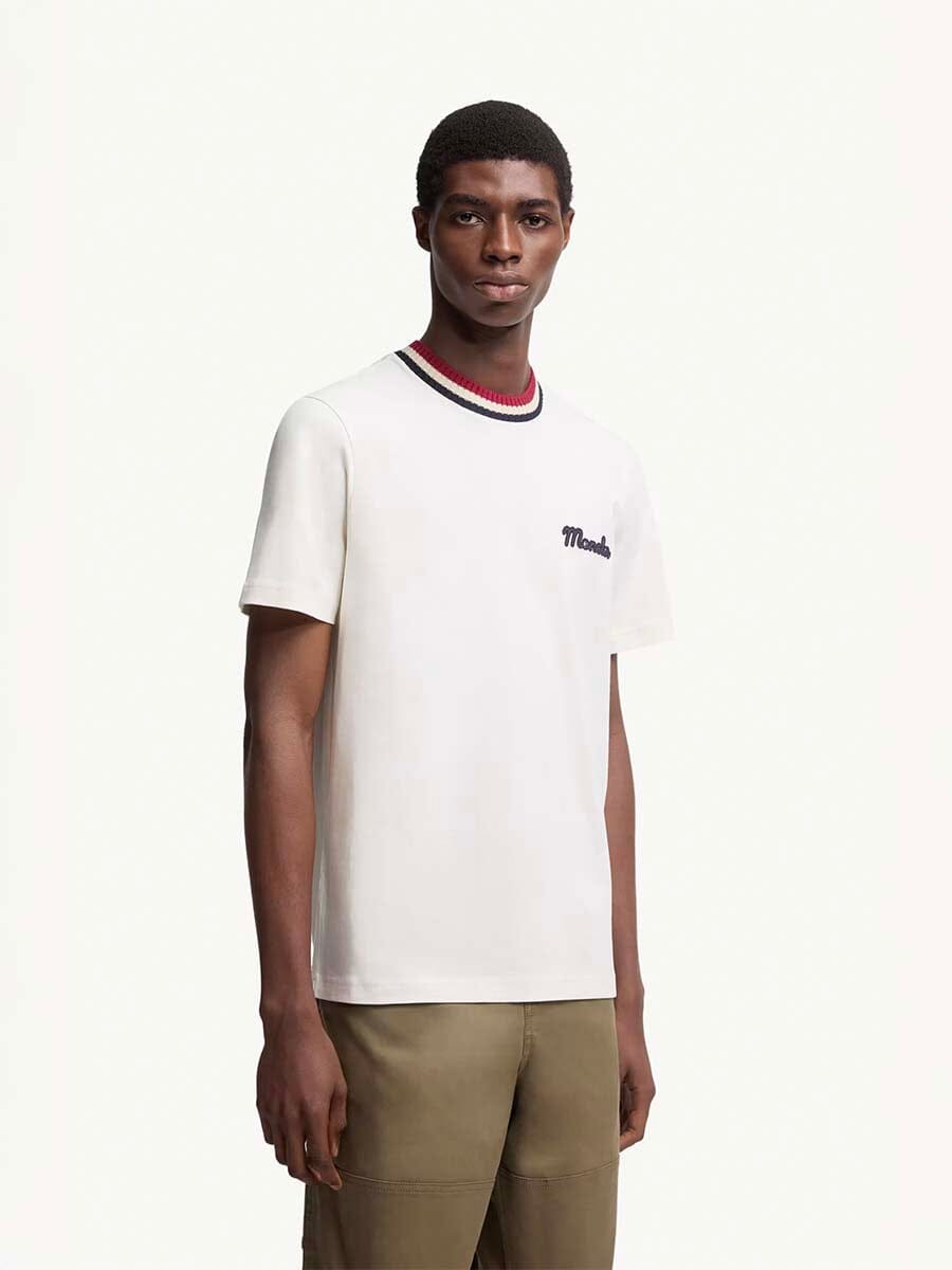 Moncler - Men's Embroidered Logo Cotton T-Shirt Unclassified Moncler 