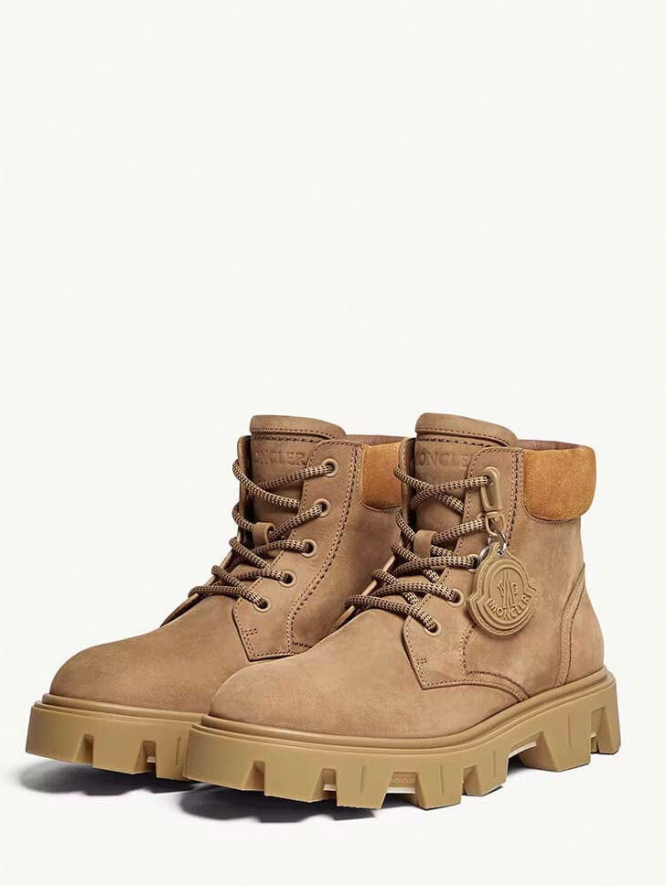 Moncler - Men's Peak City Nubuck & Suede Lace-Up Boots Unclassified Moncler 