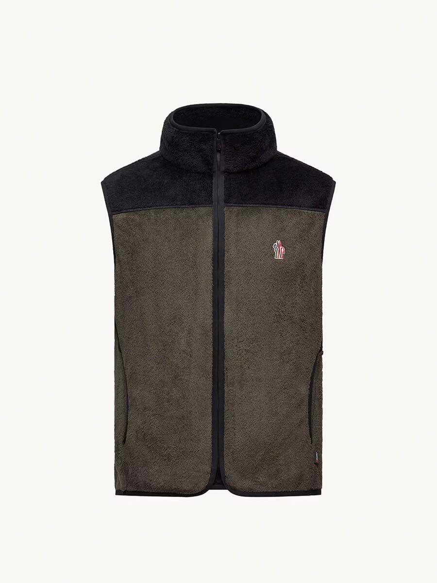 Moncler - Men's Polartec® Down Vest Unclassified Moncler Black & Green S 