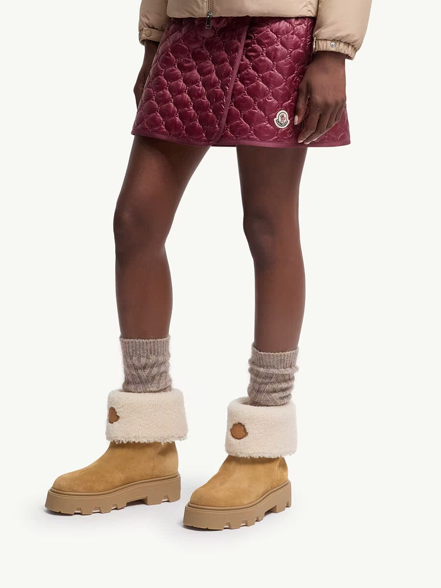 Moncler - Women's Aurea Mid Suede & Shearling Boots Unclassified Moncler 