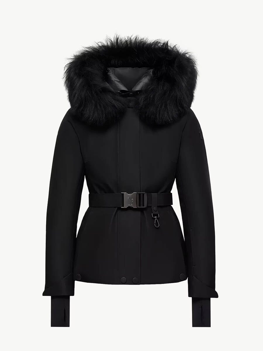 Moncler - Women's Laplance GORE-TEX Shearling-Trimmed Hooded Down Ski Jacket Unclassified Moncler 