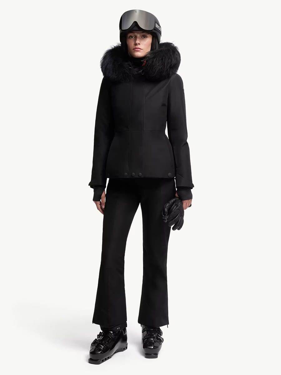 Moncler - Women's Laplance GORE-TEX Shearling-Trimmed Hooded Down Ski Jacket Unclassified Moncler 