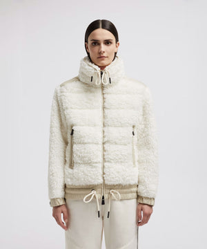 Moncler - Women's Padded Teddy Zip-Up Cardigan Jackets Moncler White XXS 