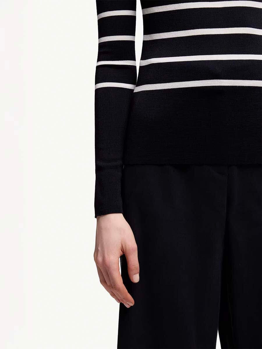 Moncler - Women's Striped Wool Turtleneck Sweater Unclassified Moncler 