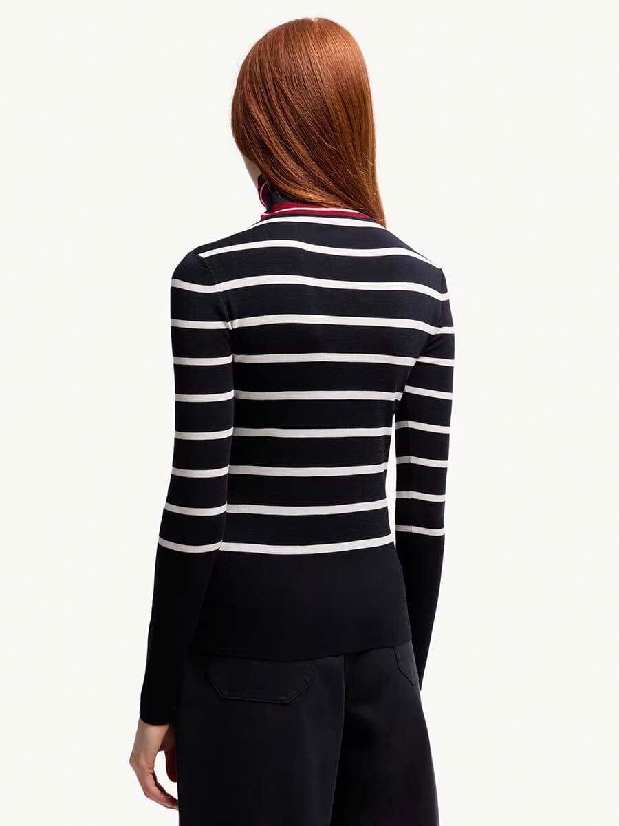 Moncler - Women's Striped Wool Turtleneck Sweater Unclassified Moncler 