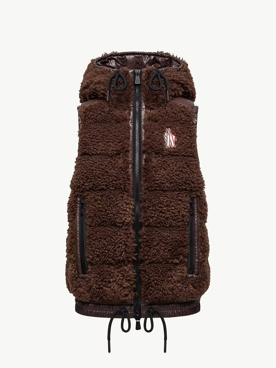 Moncler - Women's Teddy Padded Vest Unclassified Moncler Brown XS 