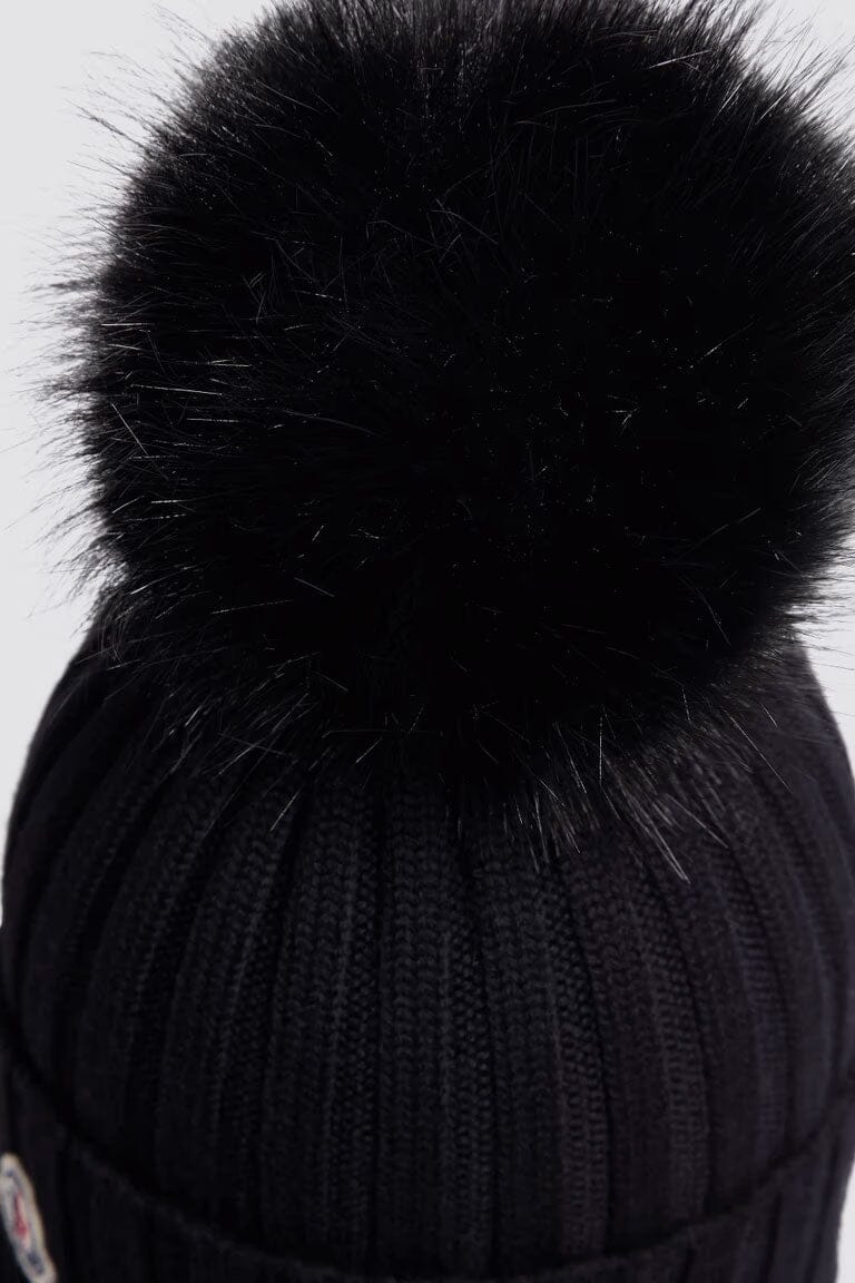 Moncler - Wool Beanie with Pom Pom Unclassified Moncler 