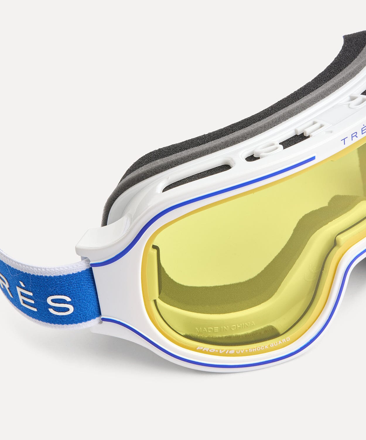 Monterossa Goggle Gloss White Blue Ski Goggles Tres 