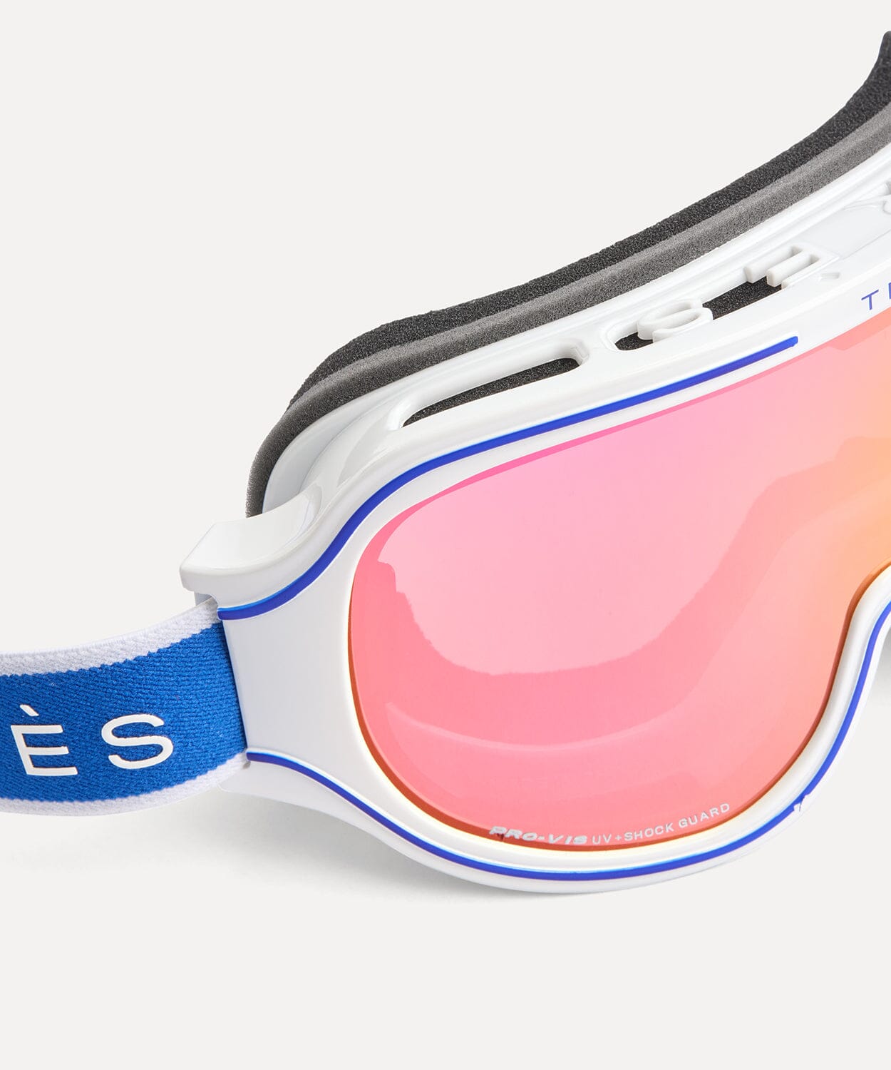 Monterossa Goggle Gloss White Blue Ski Goggles Tres 