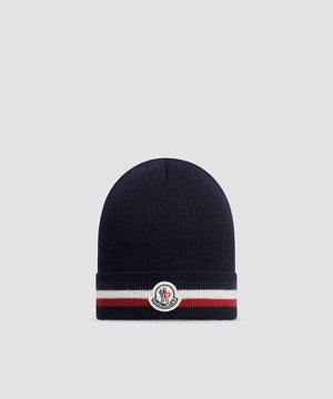 Tricolour Wool Beanie Hats | Beanies Moncler 