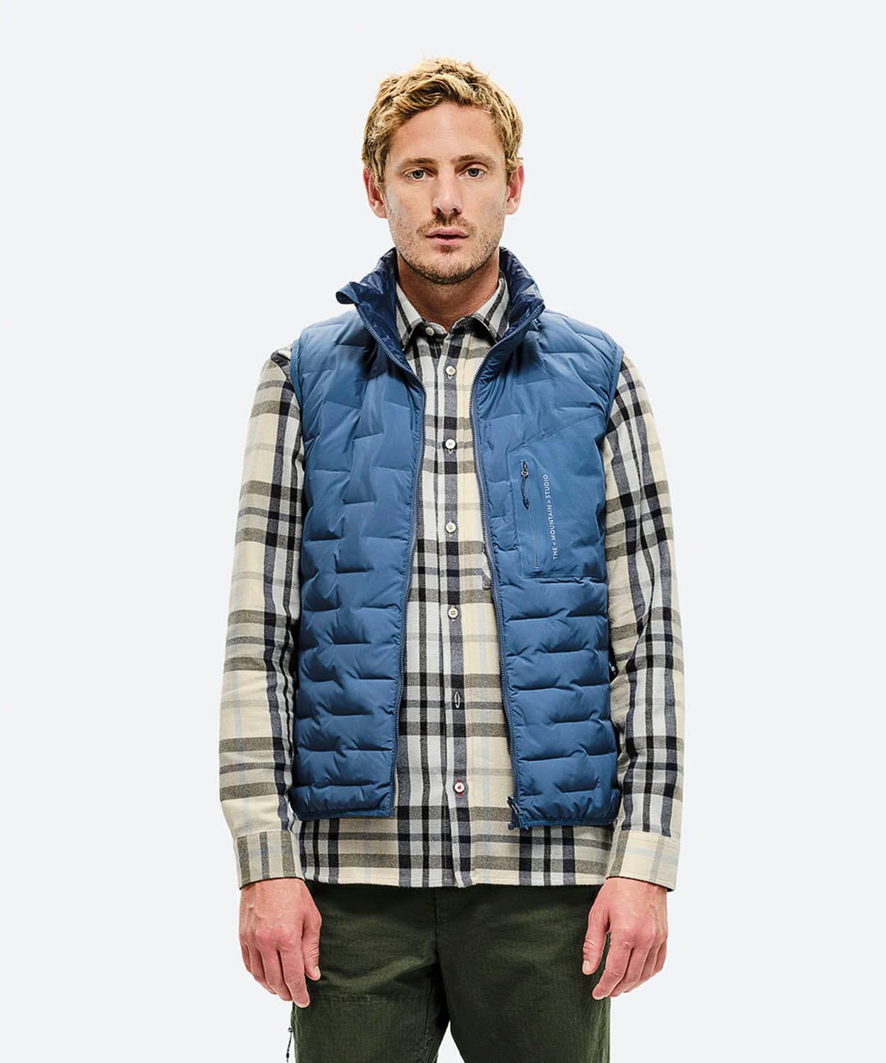 【Quilted Vest】 Snow Snowbear Down Filled Puffer Quilted Vest Vintage size large