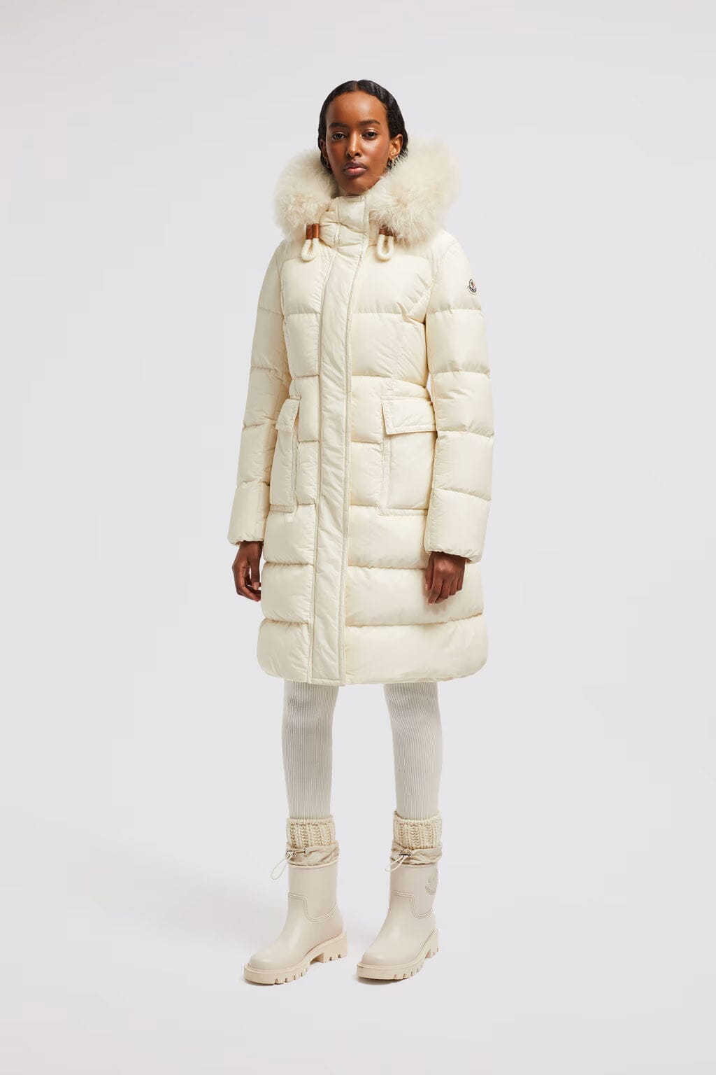 Moncler white women's coat online