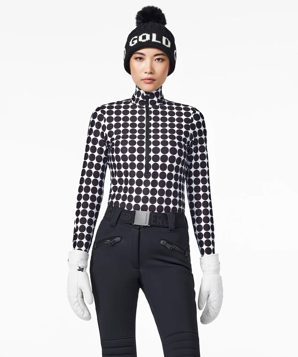 Women's Impress Ski Pully Unclassified Goldbergh Black Retro Dot XXL 