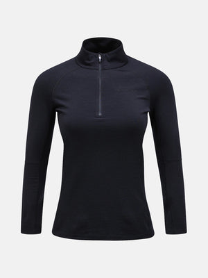 Women’s Magic Half Zip Base Layers | Thermals Peak Performance Black XS 