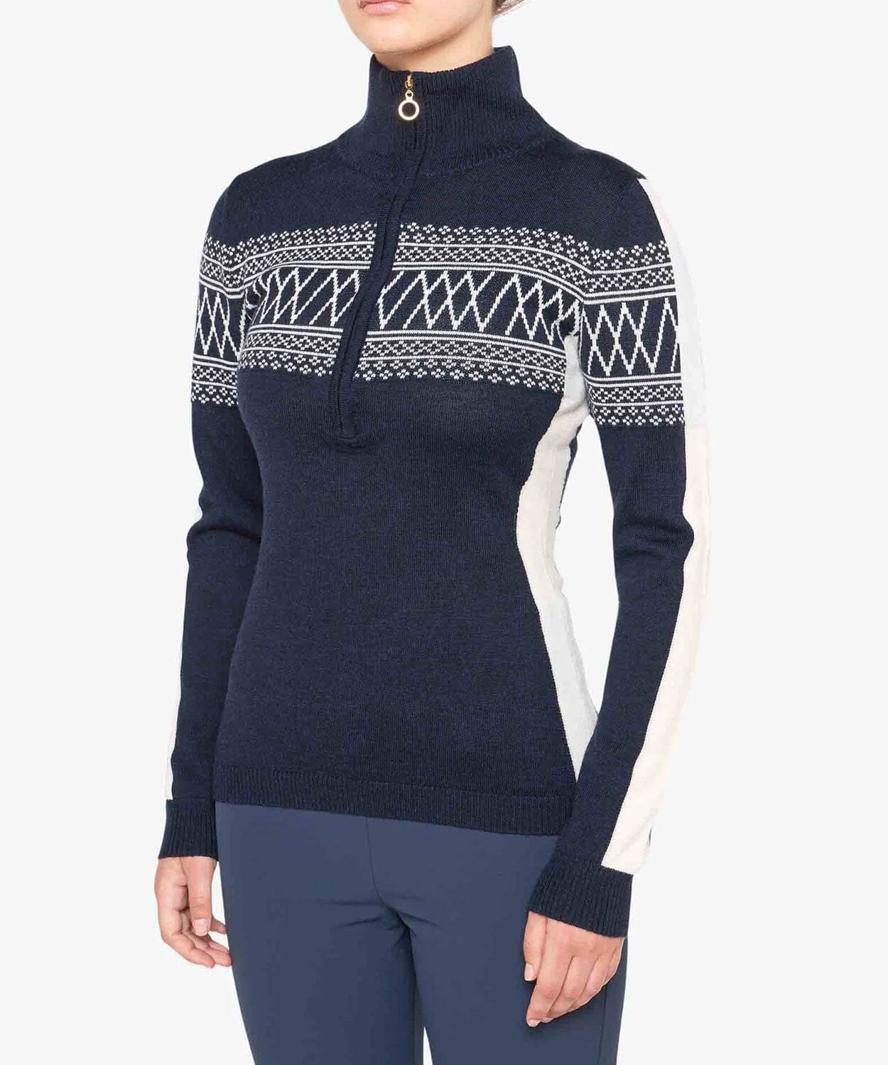 Women's Signature 1/4-Zip Base Layers | Thermals We Norwegians Navy Blue L 