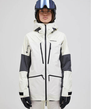 Women's Vertical Gore Tex Pro Ski Jacket Ski Jackets Peak Performance Vintage White / Motion Grey / Marshmallow M 