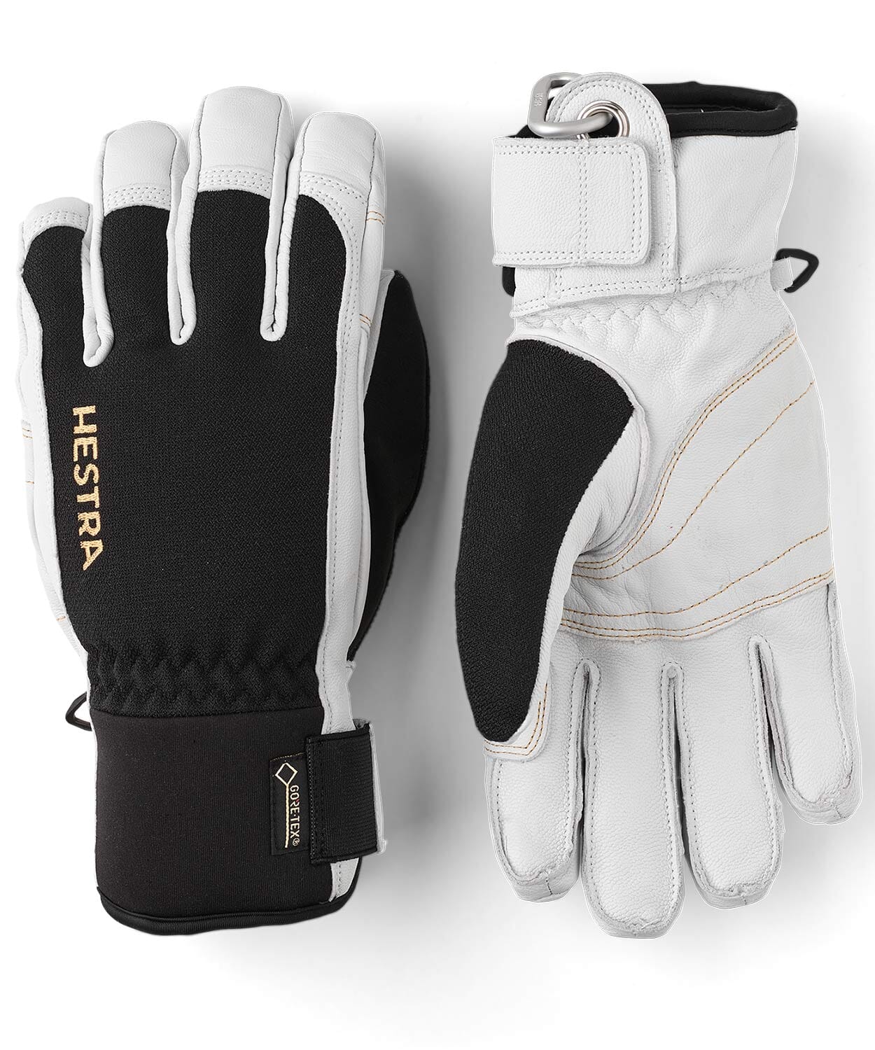 Army Leather Short Gore-Tex Glove Gloves Hestra Black/Offwhite 7 - S 