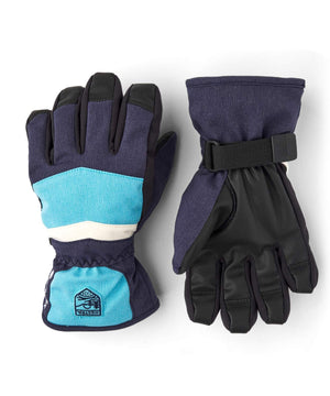 Gore-Tex Atlas Jr 5 finger Glove Gloves Hestra Navy 3 