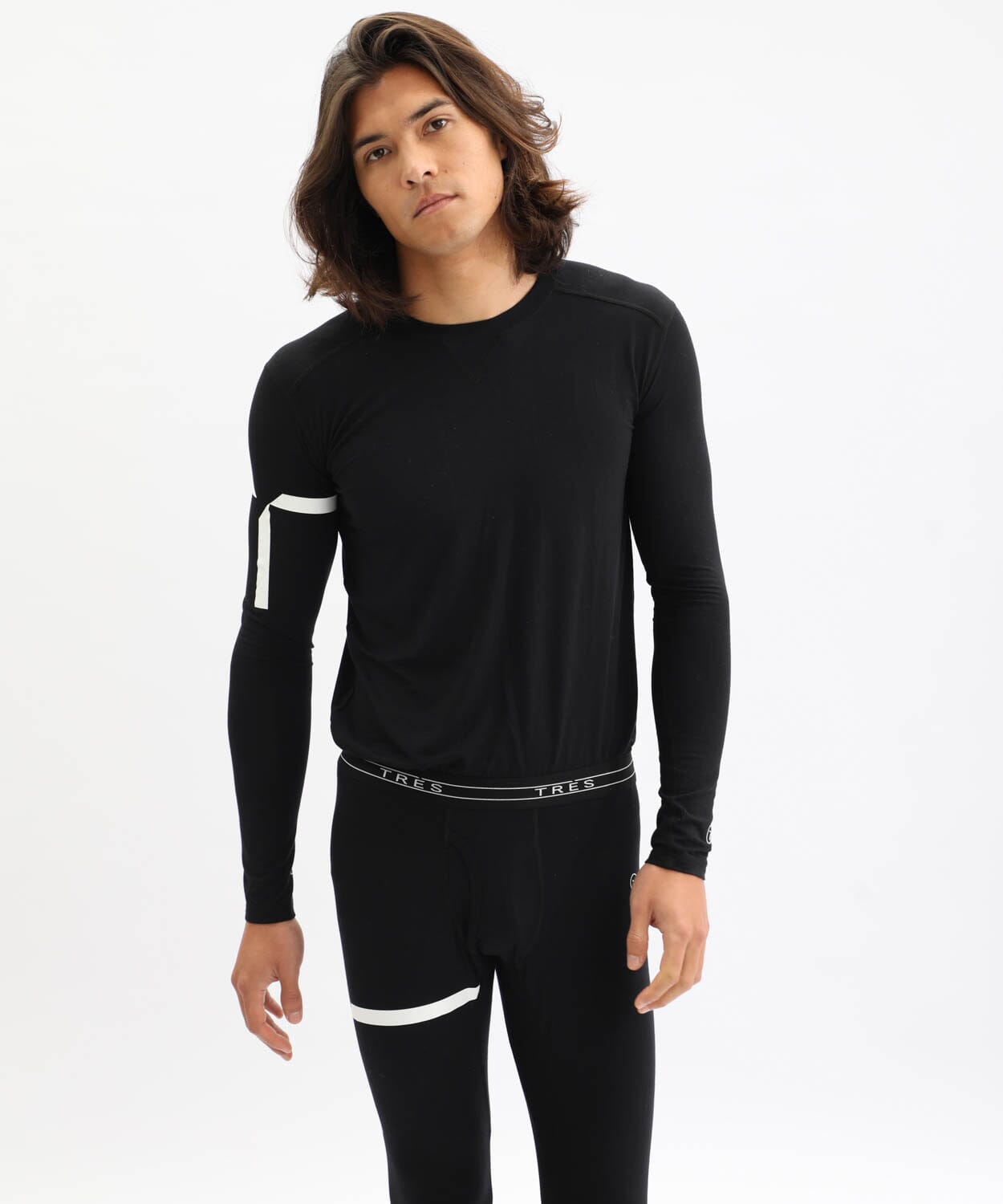 Men's Base Layer Top Base Layers | Thermals Tres Black XS 