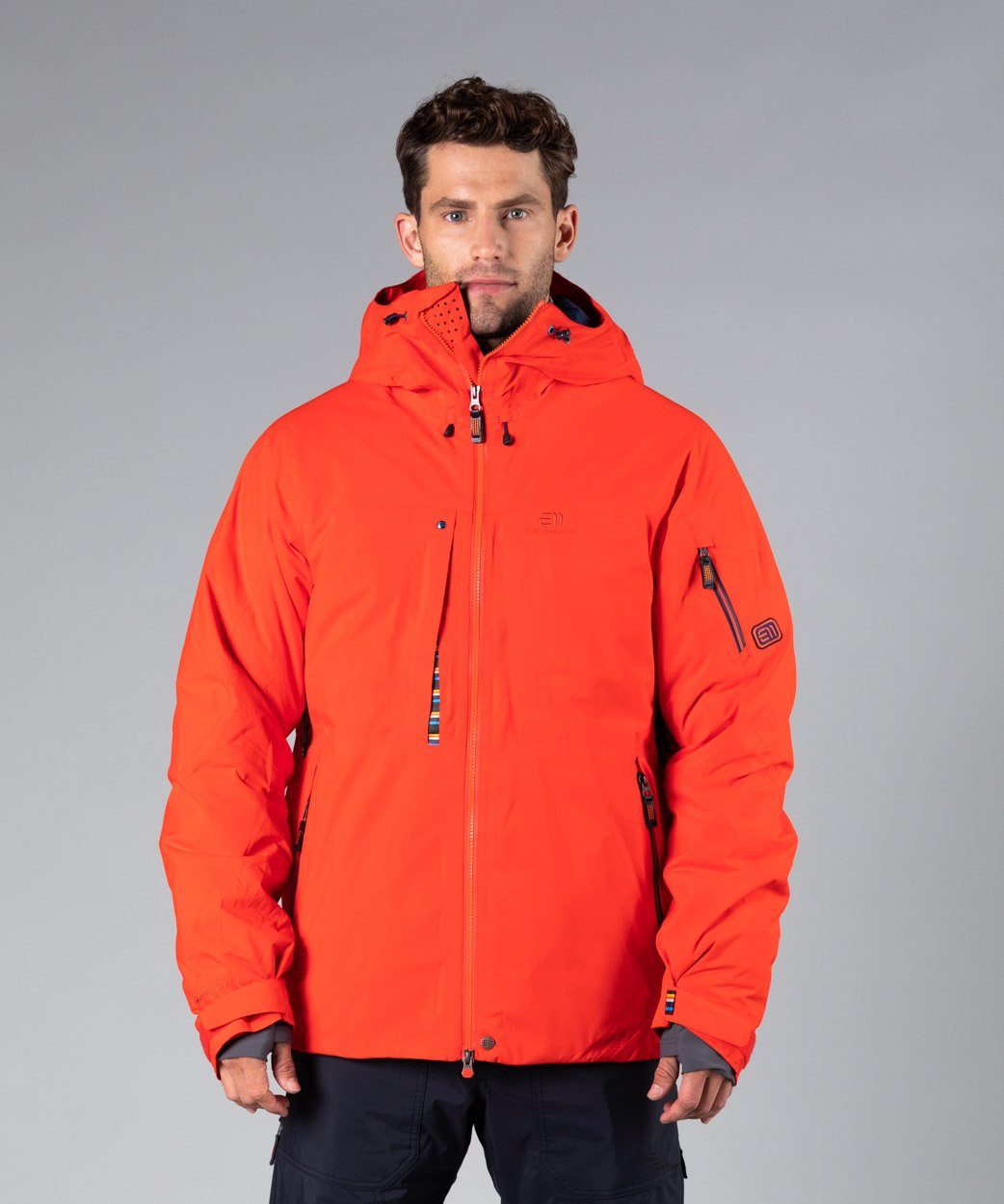 Men's Creblet Insulated Ski Jacket Ski Jackets Elevenate Red Glow M 