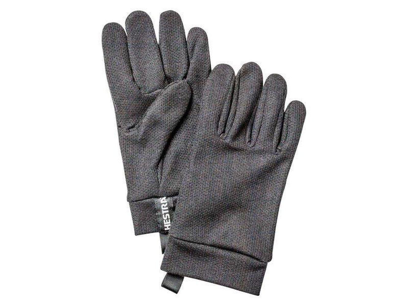Polartec Power Dry - 5 finger Gloves Hestra Charcoal 9 