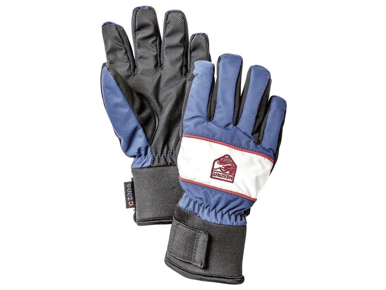 Trick Czone Jr - 5 Finger Gloves HESTRA Medium Blue/Ivory 6 