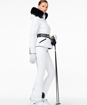 Women’s Hida Jacket Real Fox Fur Ski Jackets Goldbergh White 36/S 